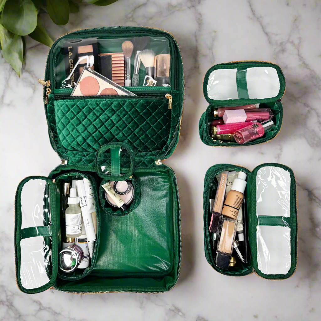 Mini Diva Makeup Case - Emerald Velvet