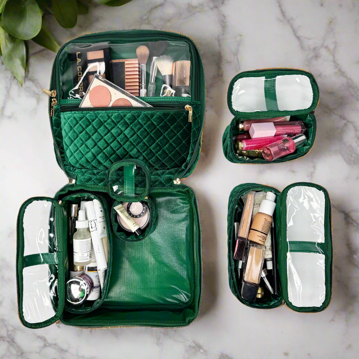 Mini Diva Makeup Case - Emerald Velvet
