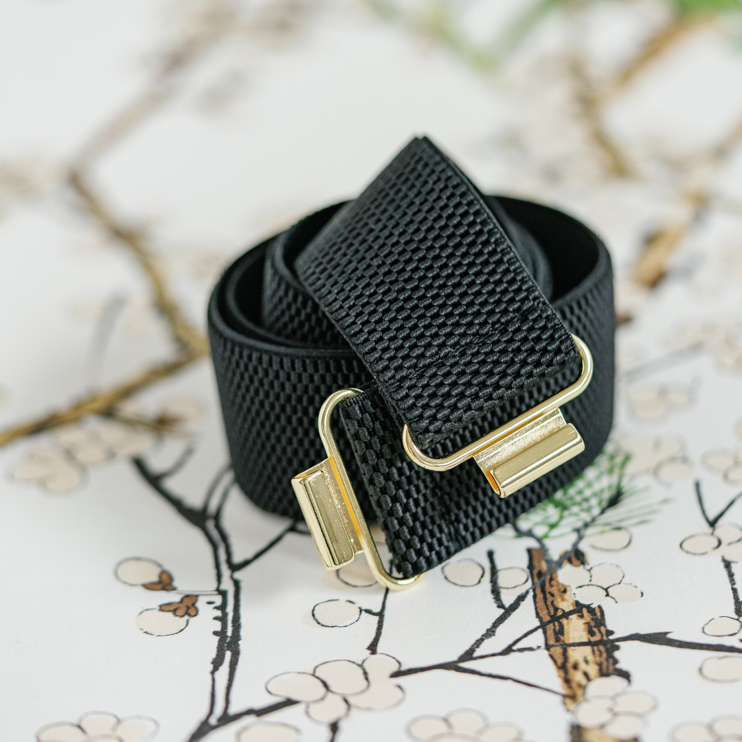 Black Interchangeable Stretch Belt Band – Flexible & Stylish: Black / S