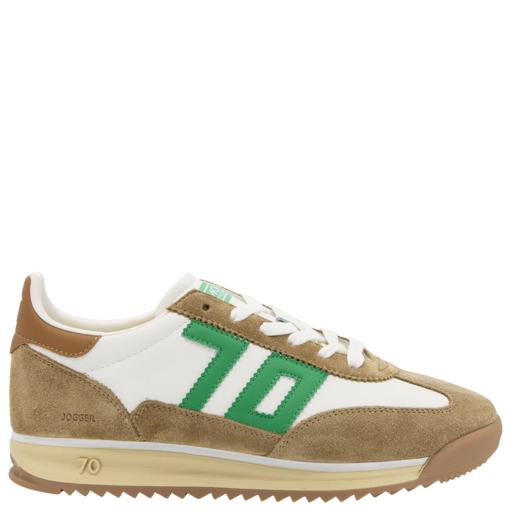 Back 70 Jogger M Sneakers in White Green Camel
