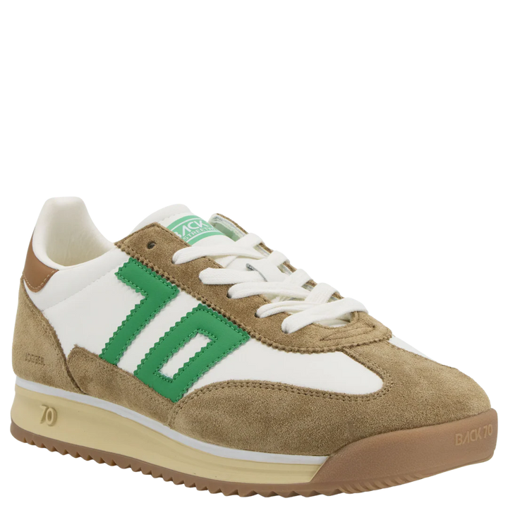 Back 70 Jogger M Sneakers in White Green Camel