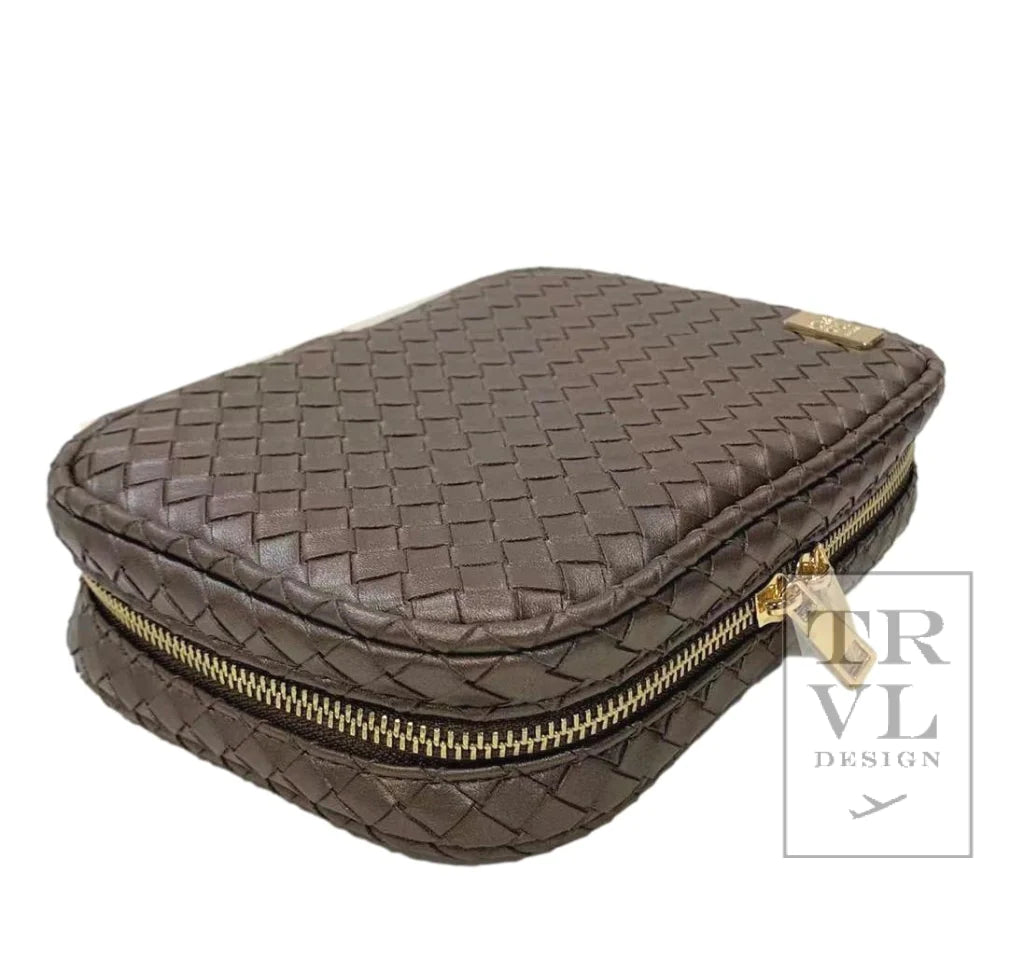 Woven Bronze Zip Around