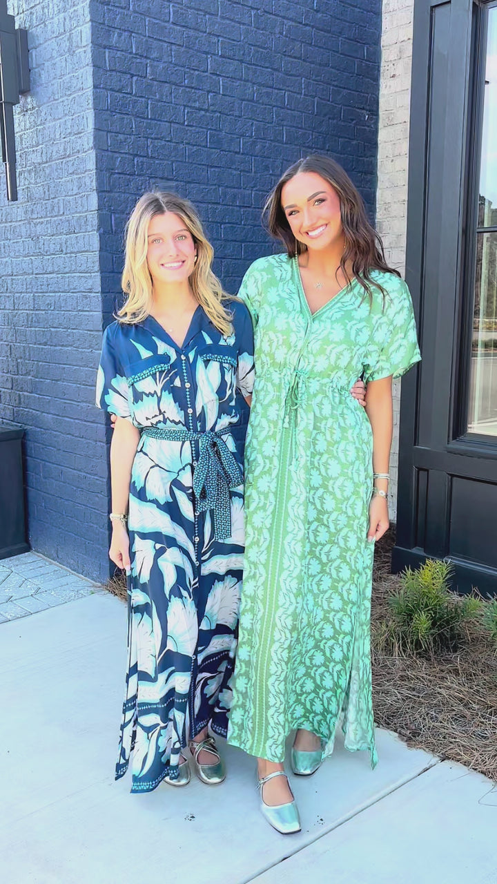 Pia Caftan in Marlie Matcha