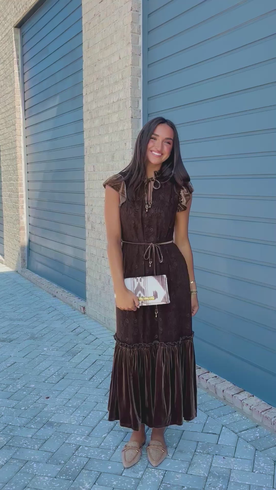 Velvet Lace Maxi Dress