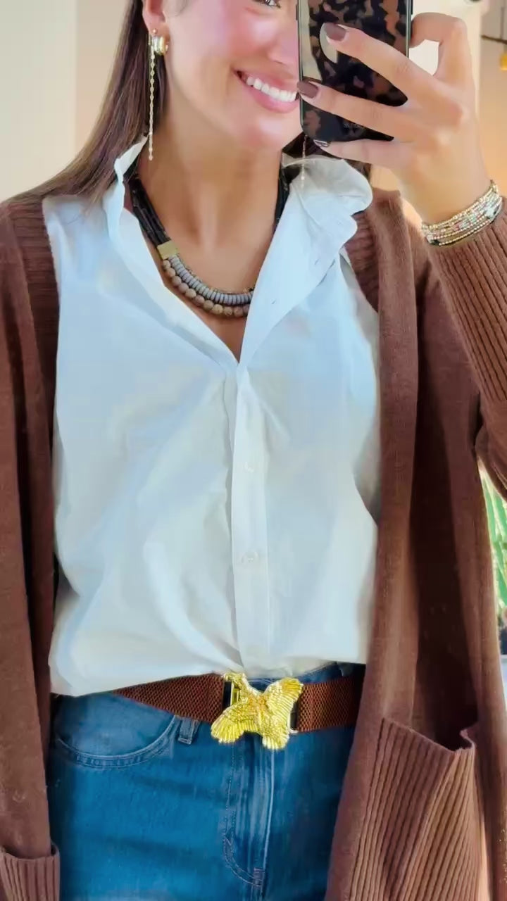 Gwyneth Long Cardigan in Espresso