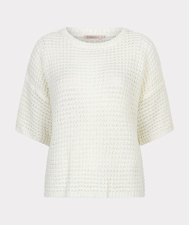 Off White Open Knit Sweater