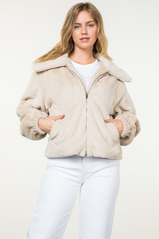 Cream Fur Jacket