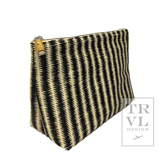 Tiki Straw Black Clutch