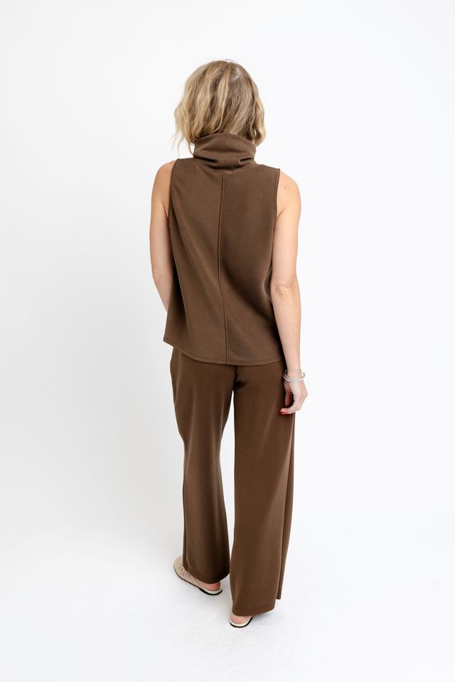 Chocolate Suba Mock Neck Set