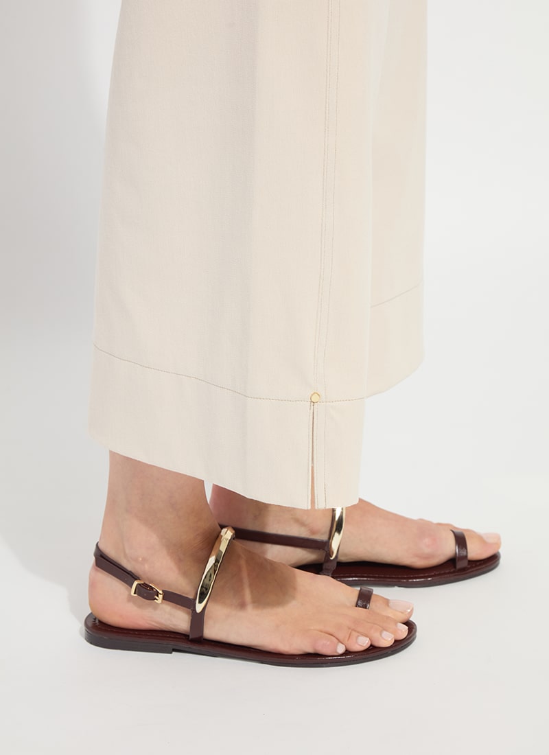 Nylah Detail Wide Leg Cropped Pant