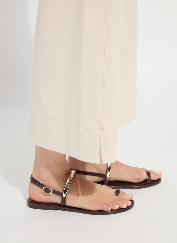 Nylah Detail Wide Leg Cropped Pant
