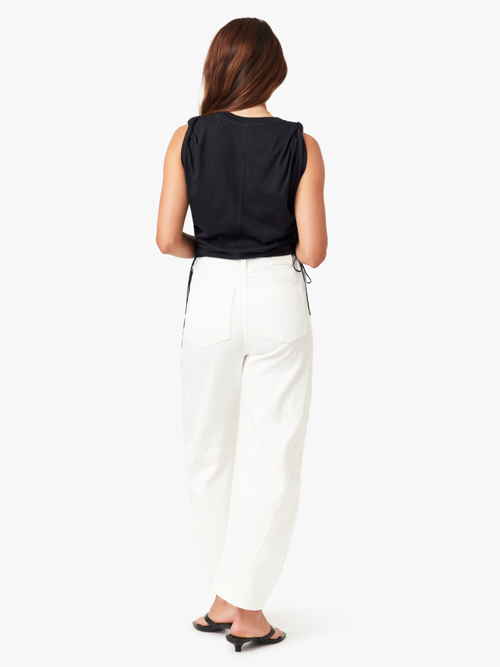 Habitual White Cropped Barrel Jeans
