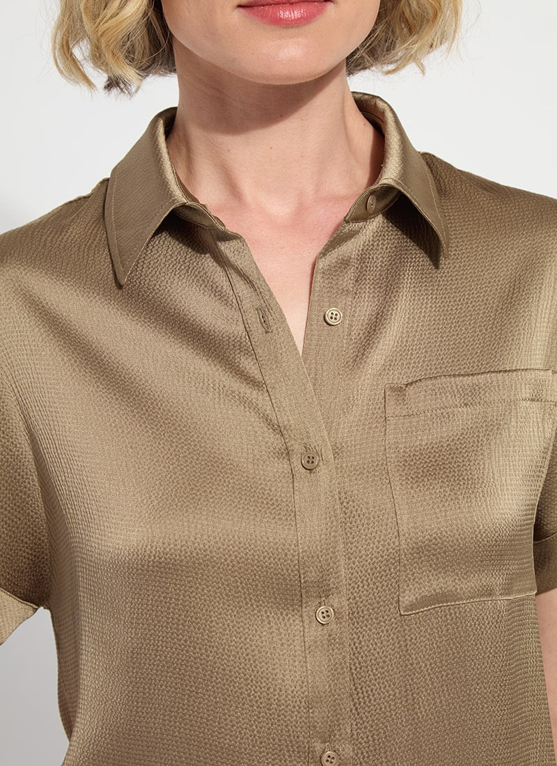 Olive Leaf Telma Dolman Sleeve Shirt