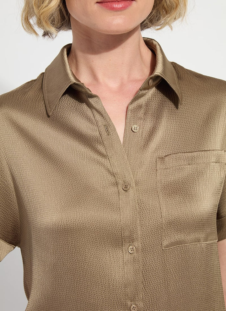 Olive Leaf Telma Dolman Sleeve Shirt