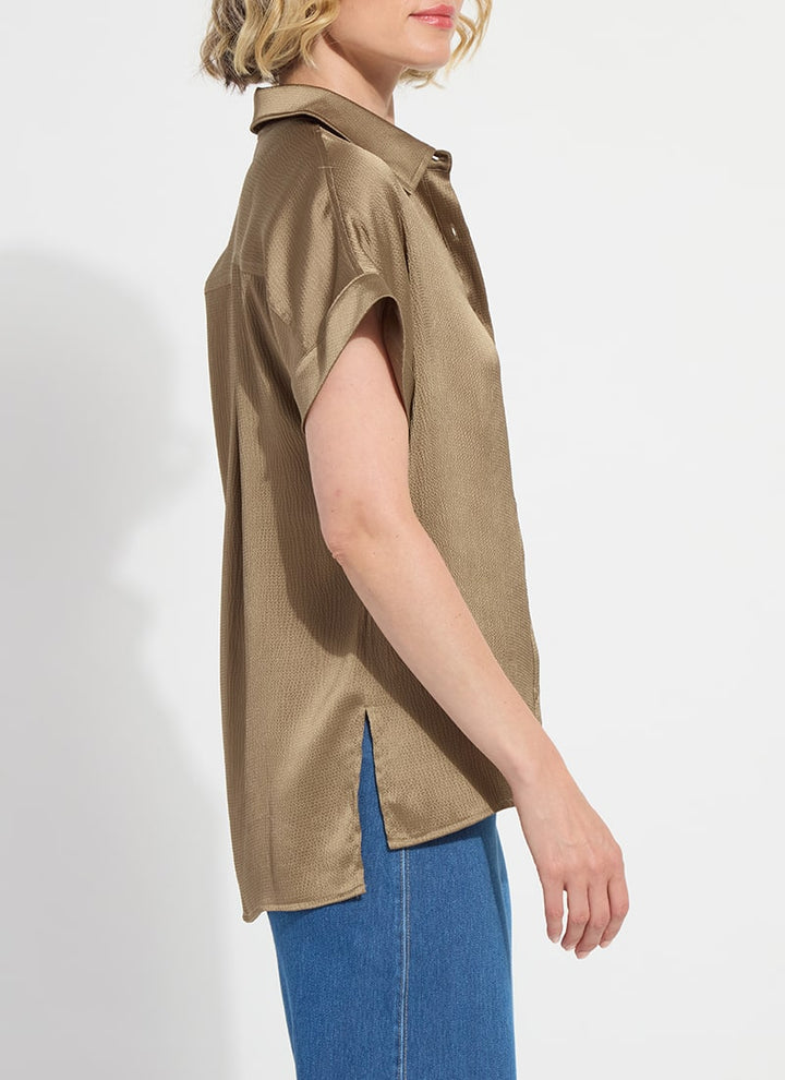 Olive Leaf Telma Dolman Sleeve Shirt