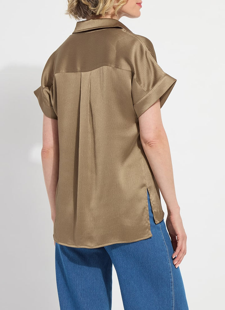 Olive Leaf Telma Dolman Sleeve Shirt