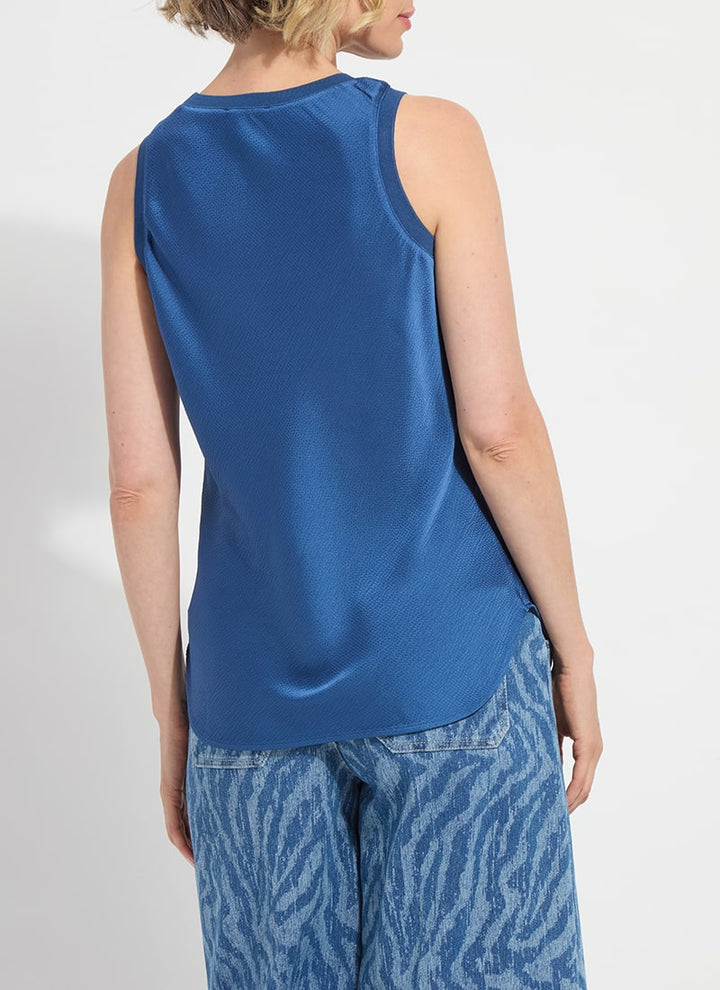 Palermo Blue Mix Media Top