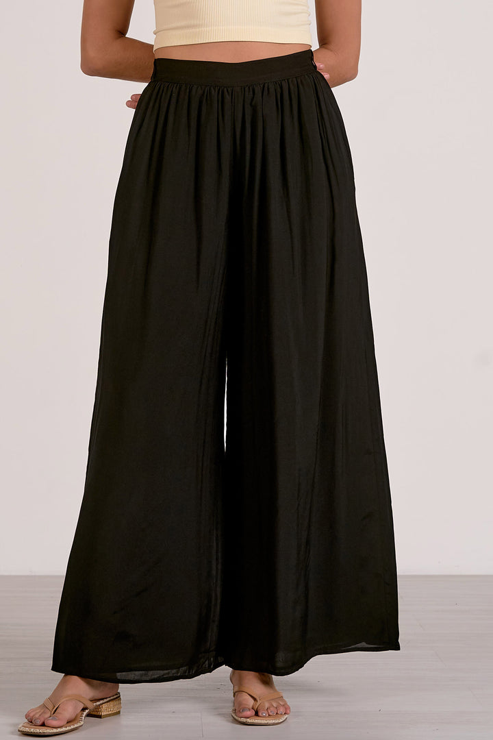 Black Wide Leg Flowy Pants