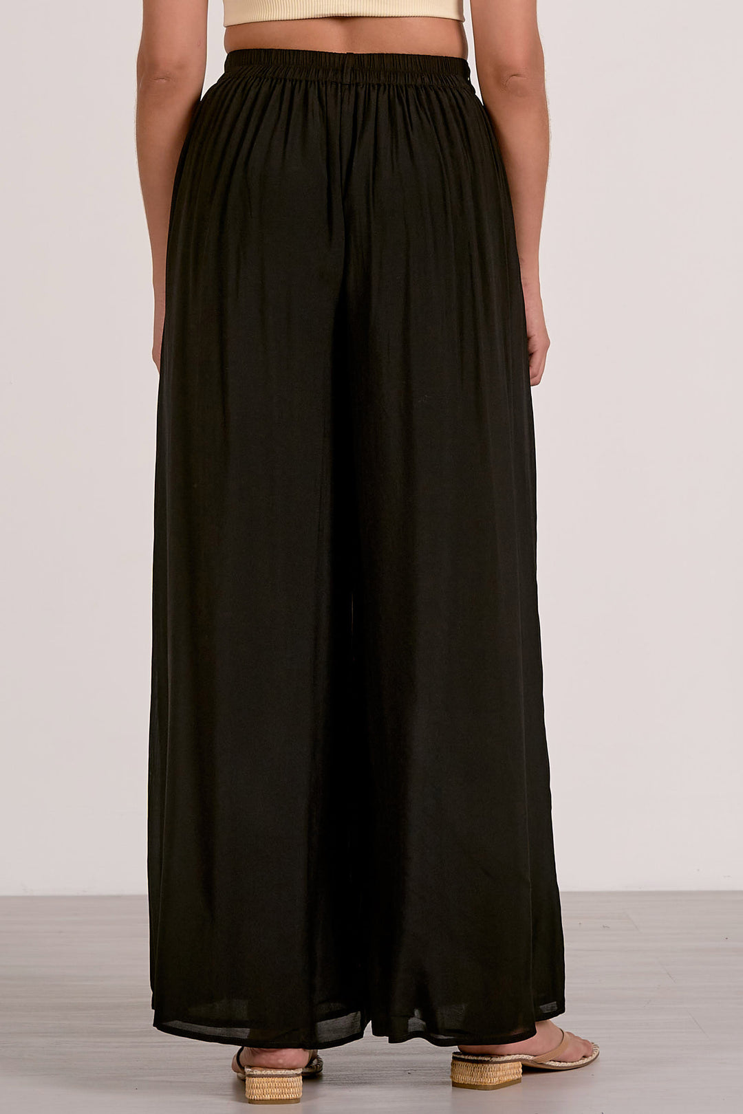 Black Wide Leg Flowy Pants