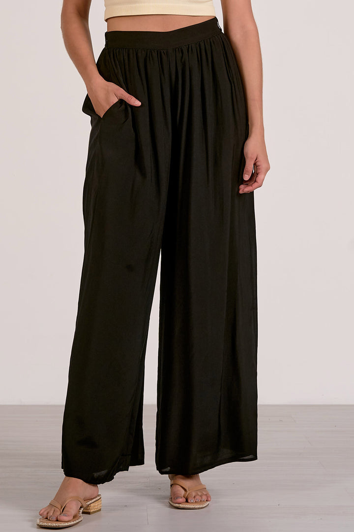 Black Wide Leg Flowy Pants
