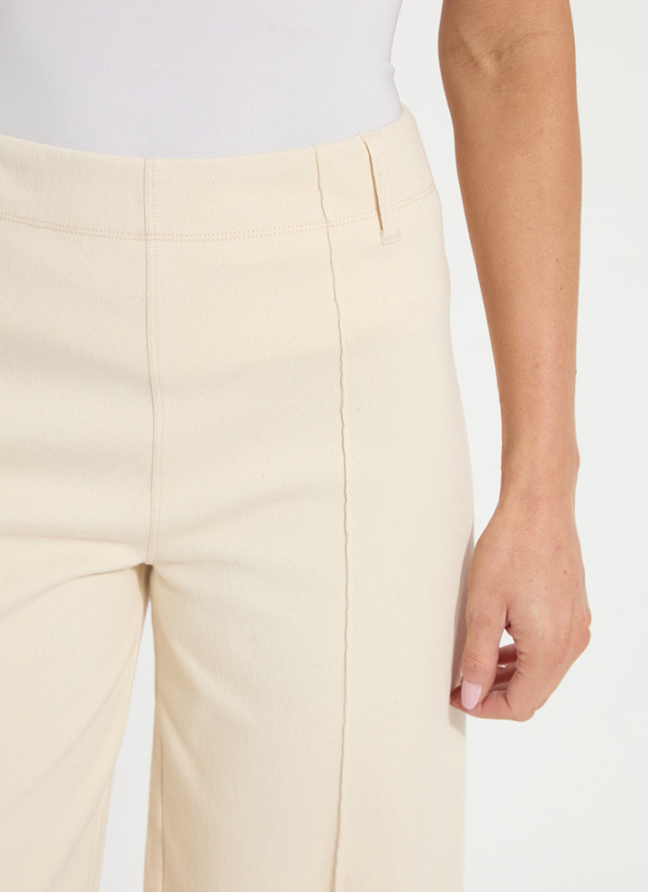 Nova High Waist Pintuck Denim Pants in Coco Clay