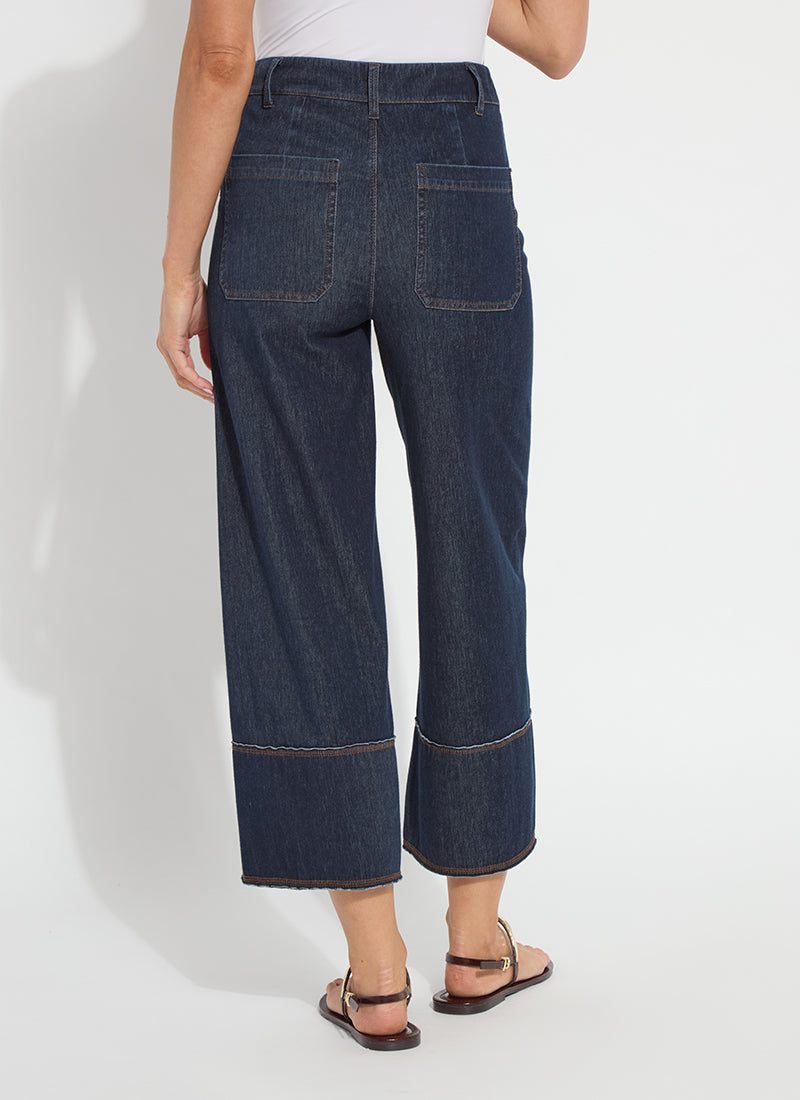 Kaia Wide Leg Denim in Indigo