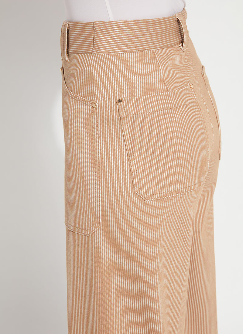 Analia Wide Leg Denim in Cinnamon Lined