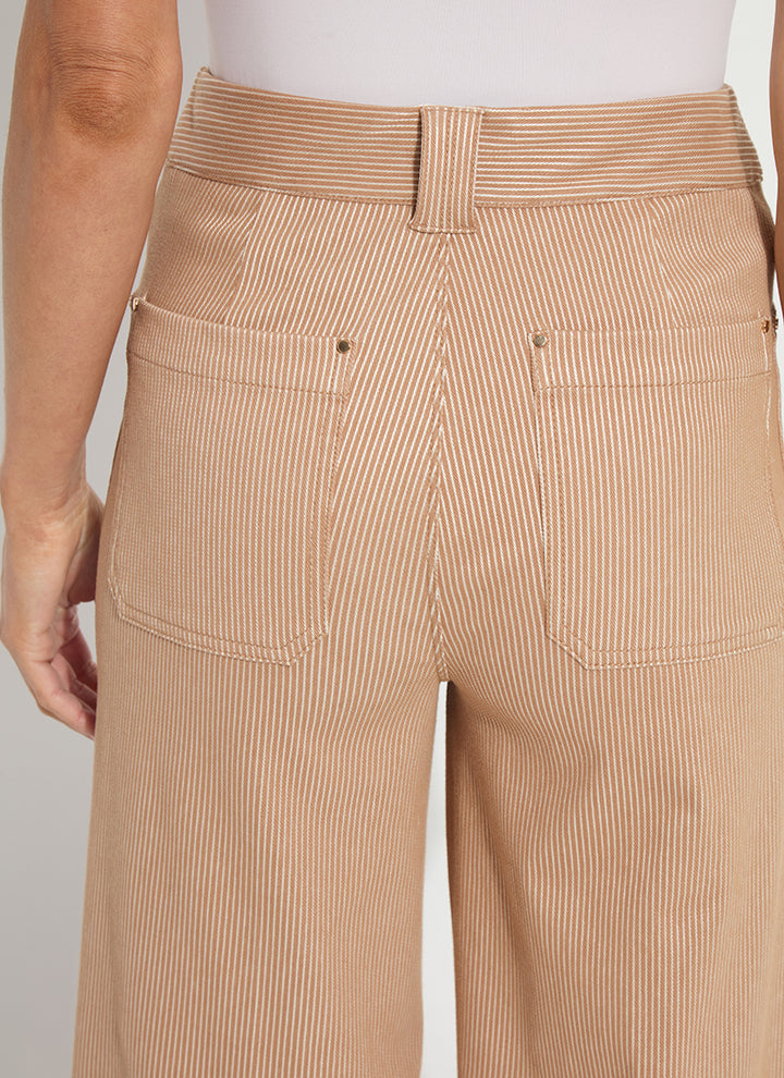 Analia Wide Leg Denim in Cinnamon Lined