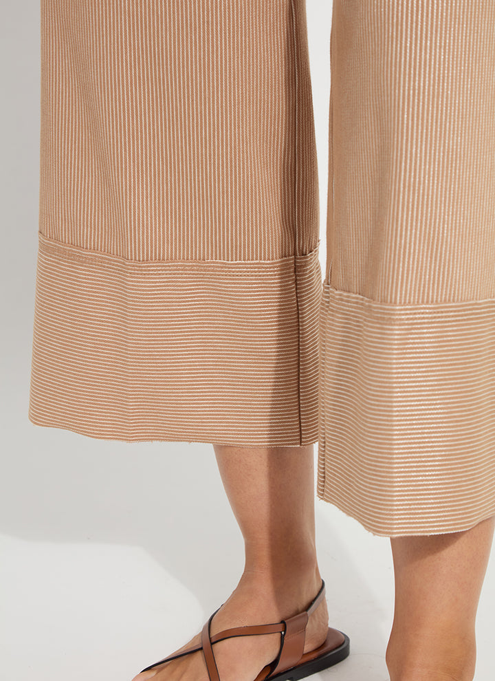 Analia Wide Leg Denim in Cinnamon Lined