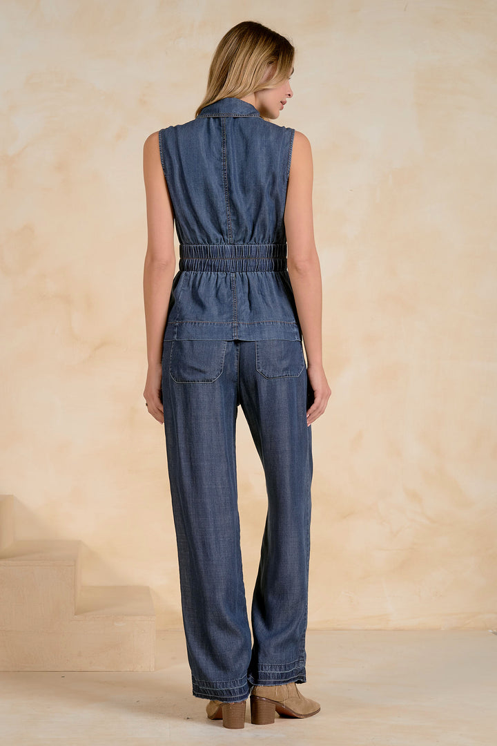 Navy Wash Pant Set