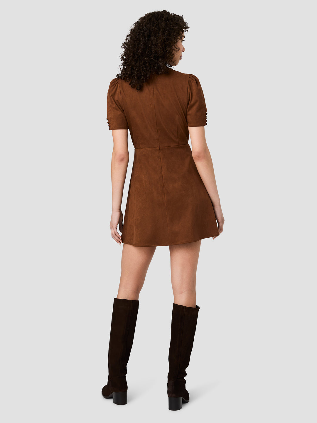 Chestnut Suede Flare Dress