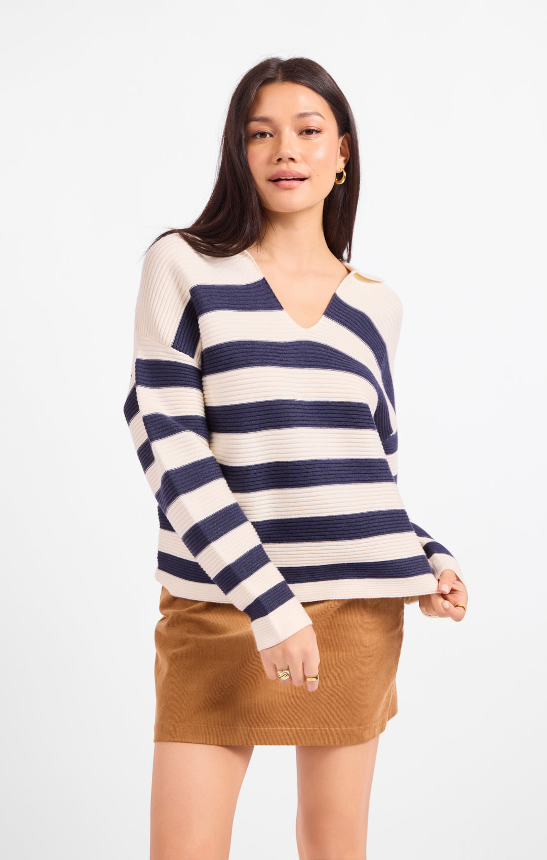 Manuscript Navy Stripe Sweater
