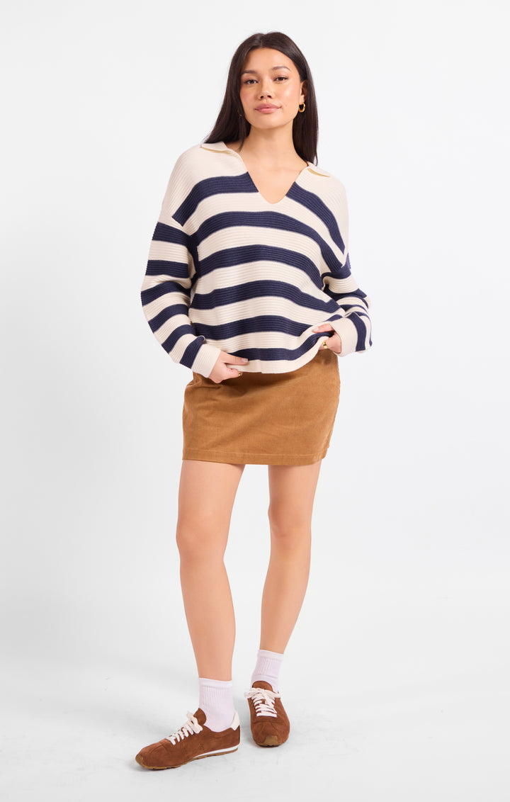Manuscript Navy Stripe Sweater