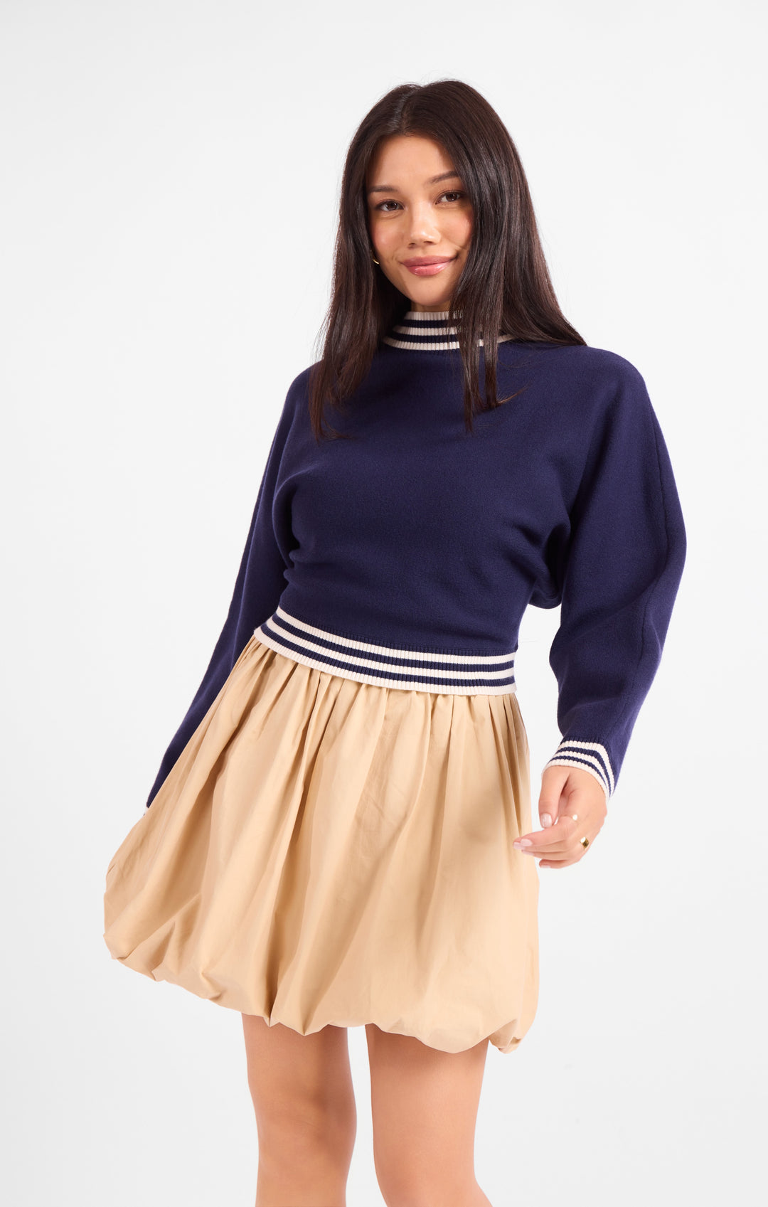 Gameday Dolman Navy Sweater