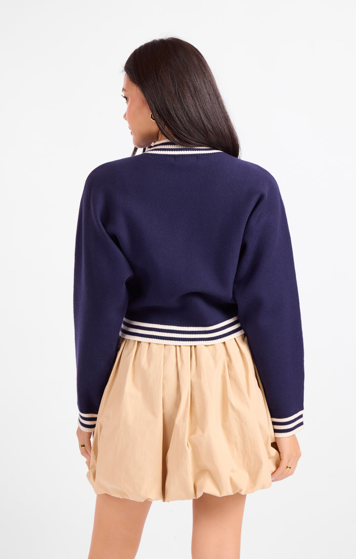 Gameday Dolman Navy Sweater
