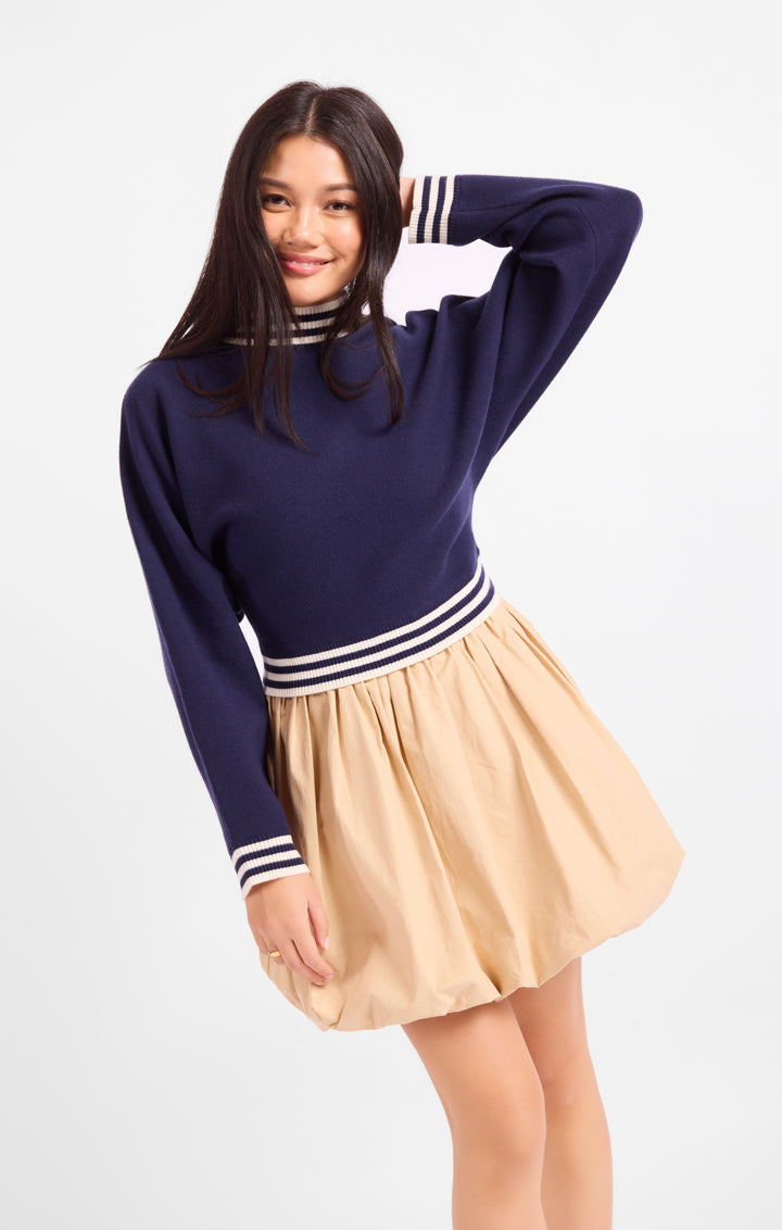 Gameday Dolman Navy Sweater