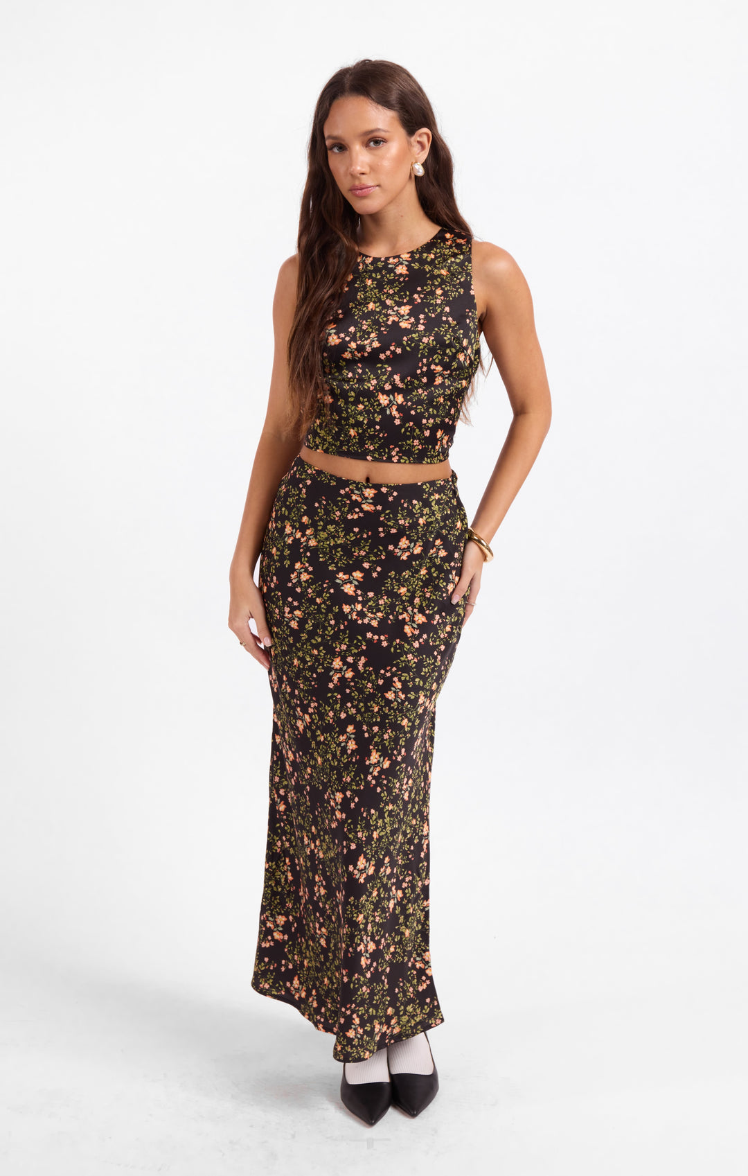 Urban Bloom Maxi Skirt Set