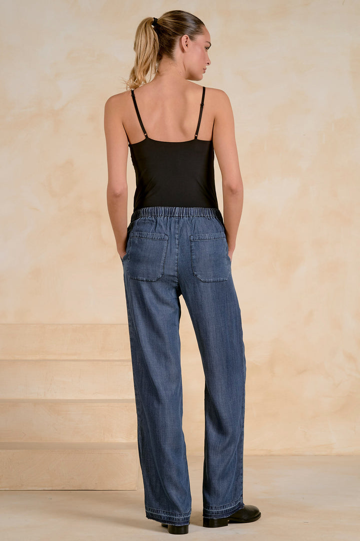 Navy Wash Pant Set