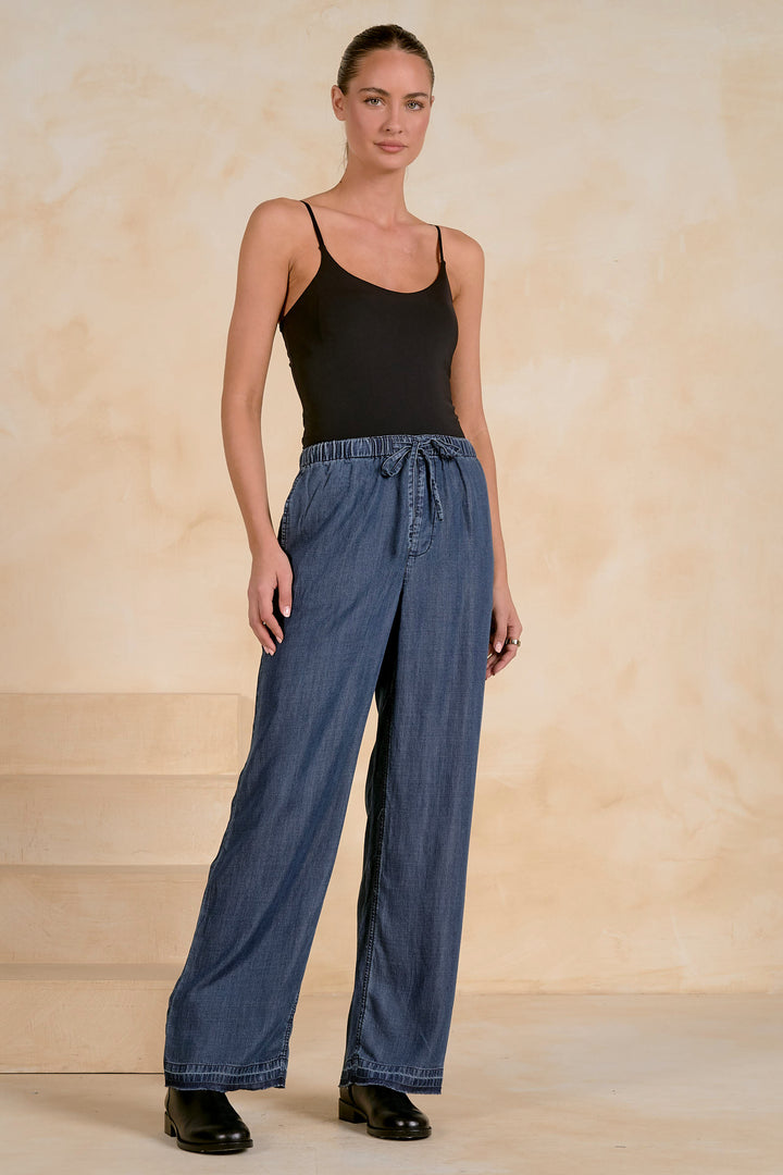 Navy Wash Pant Set