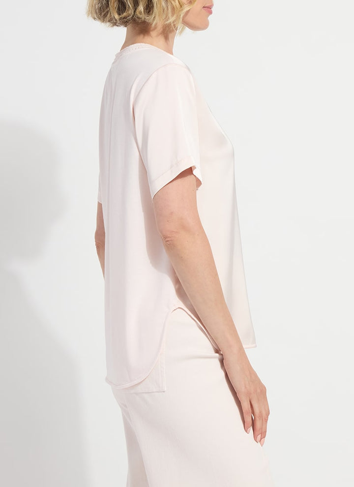 Crochet Neck Band Mixed Media Top