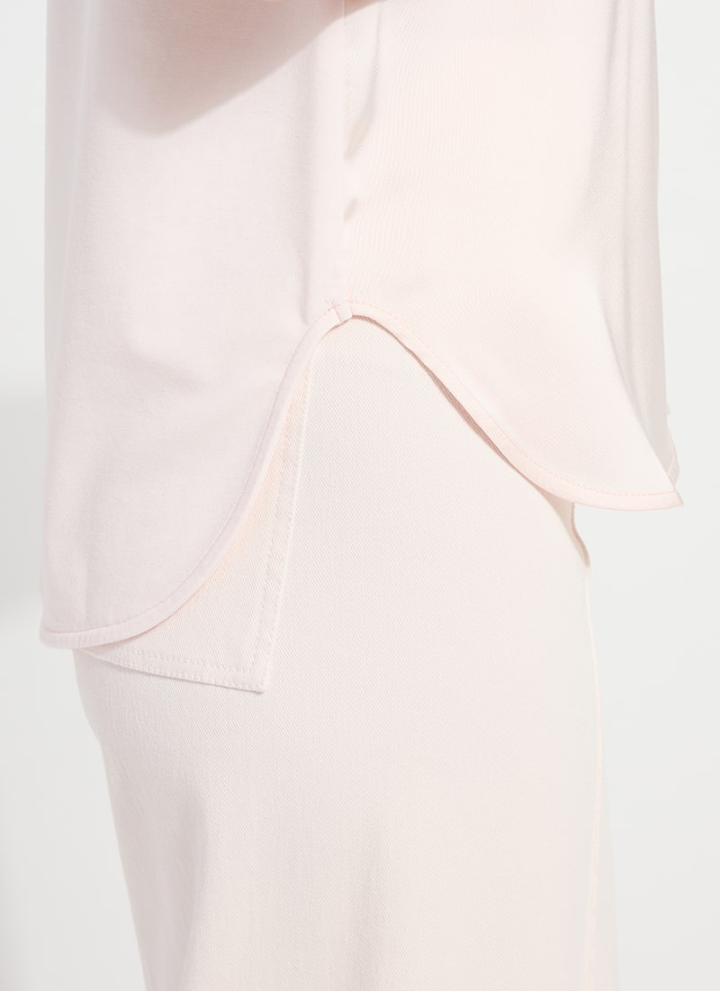 Crochet Neck Band Mixed Media Top