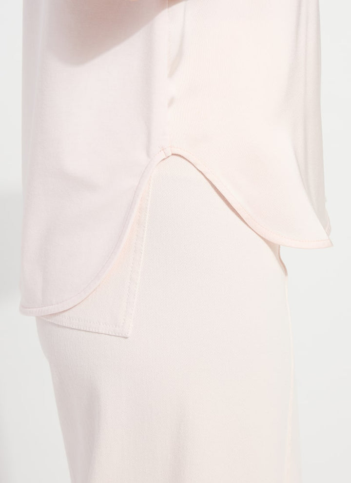 Crochet Neck Band Mixed Media Top