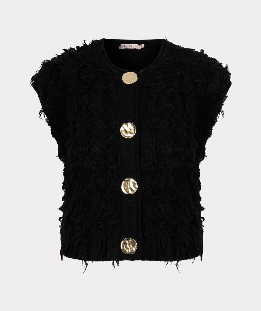 Black Fringe Cardigan