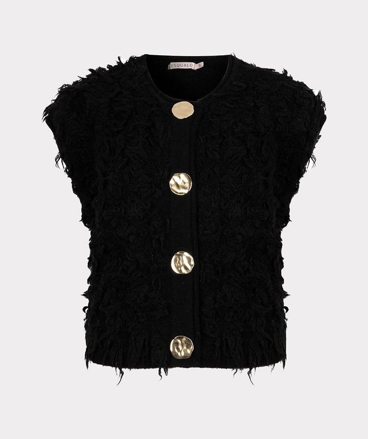 Black Fringe Cardigan