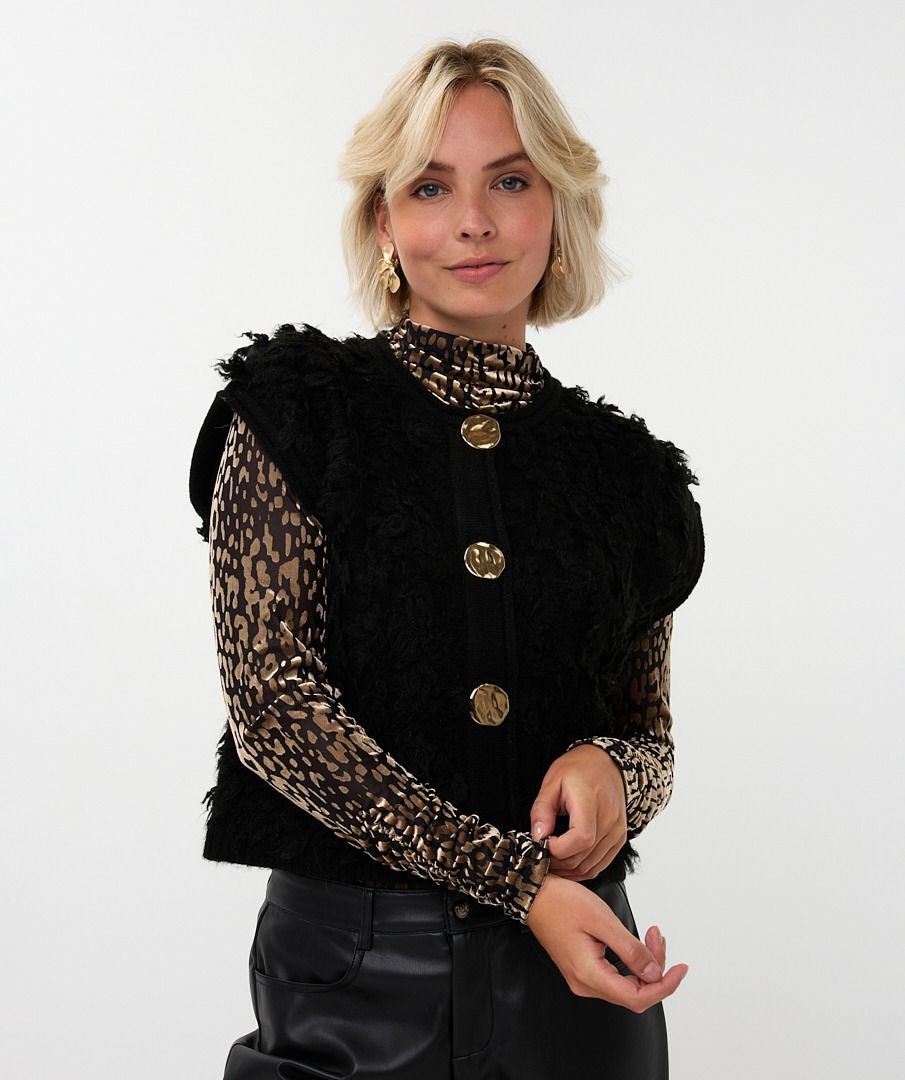 Black Fringe Cardigan