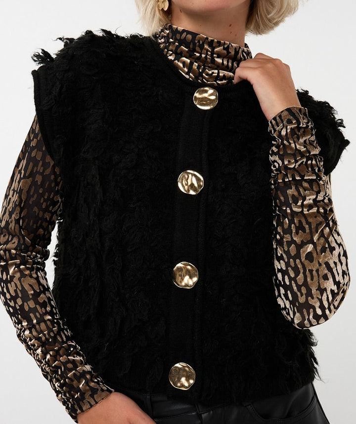 Black Fringe Cardigan