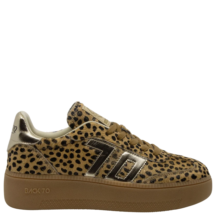 Back 70 XXL Sneaker in Gold Leopard