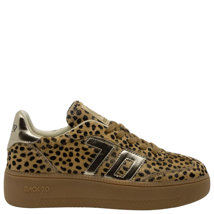 Back 70 XXL Sneaker in Gold Leopard