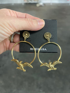 Gold Eagle Earring